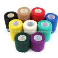 various colors 100% cotton 7.5cmx4.5m self-adhesive cohesive bandage